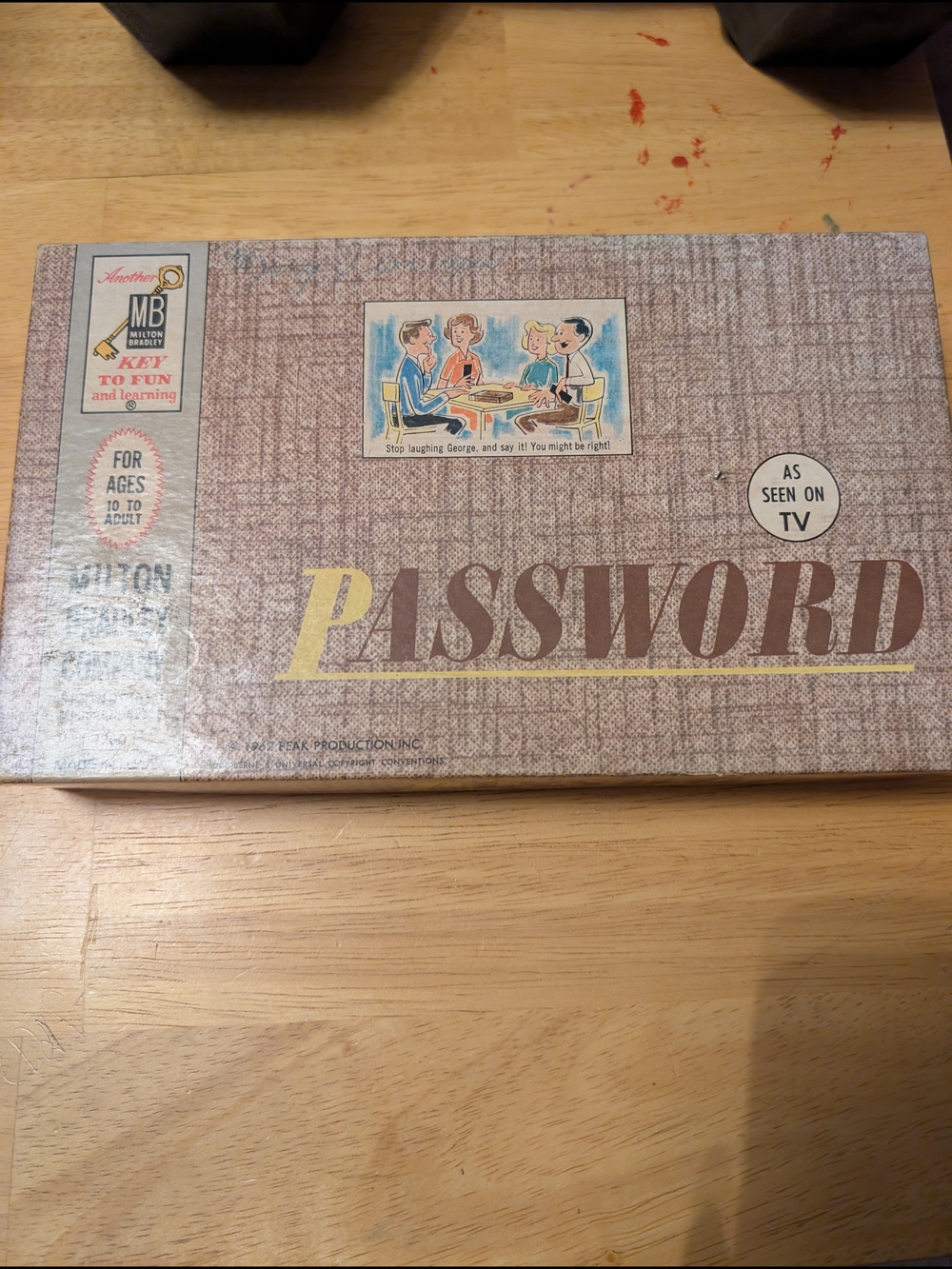 Vintage Milton Bradley Password Board Game 1962